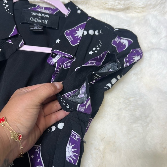 COLLECTIF X MODCLOTH MARY GRACE TAROT DECK SWING DRESS 2 - Picture 4 of 8